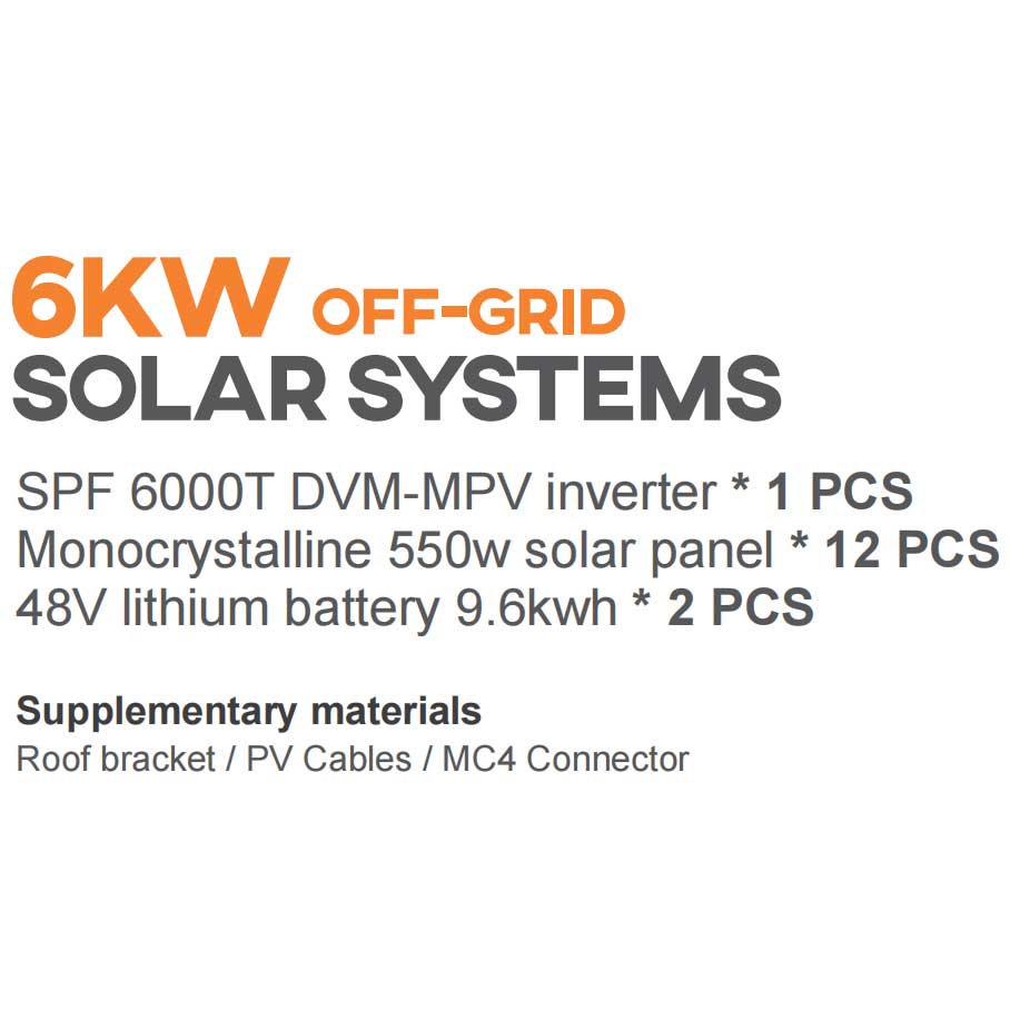 6kw Off Grid All in One Solar System - Limited Time Offer!