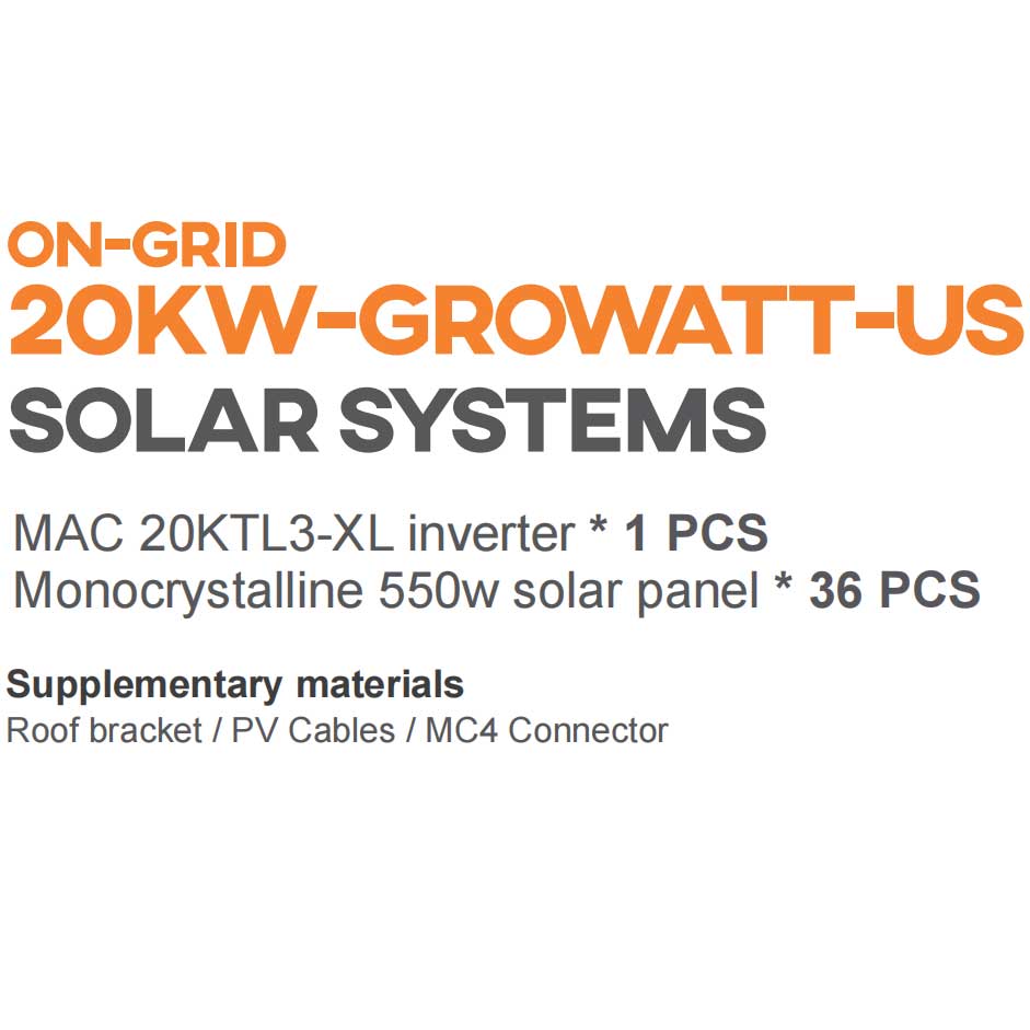 20Kw On Grid Home Solar Power System: Get the Newest Price!