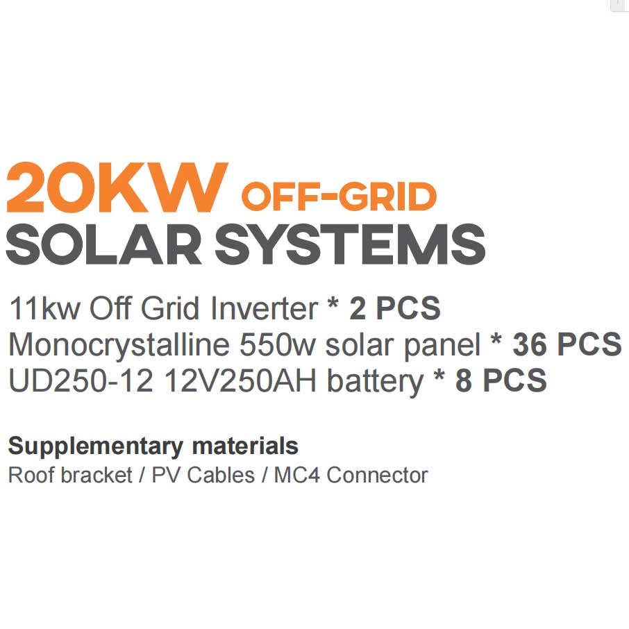 20Kw Off Grid Household Solar System: Big Savings, Act Fast!