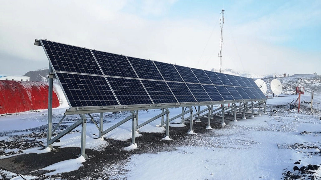 Solar panels in Antarctica