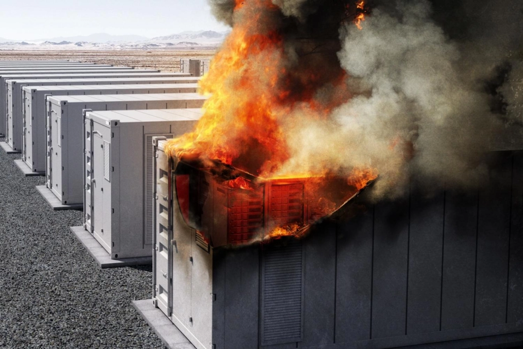 Commercial energy storage system installation safety and fire isolation area