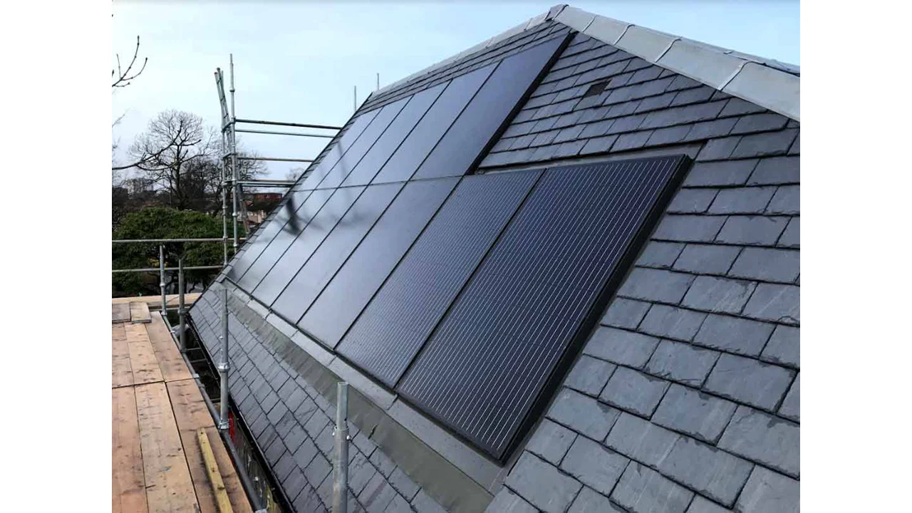 Solar panel mounting on Slate Roofs